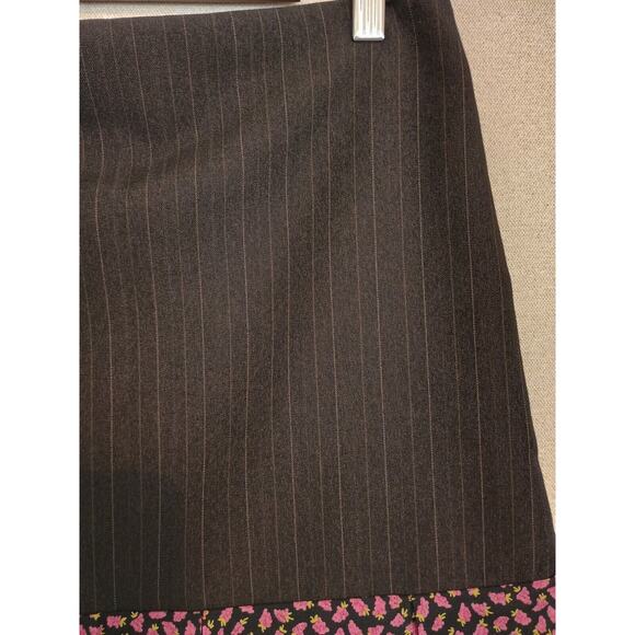 Erica Rose Handmade Los Angles Skirt Womens 6 Black Patchwork Twee Flare Mini - Picture 7 of 13